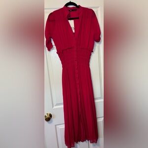 Zara Vibrant Pink Maxi Dress